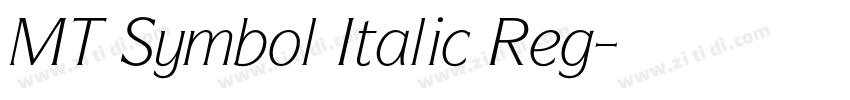 MT Symbol Italic Reg字体转换